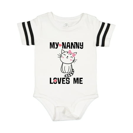 

Inktastic My Nanny Loves Me Girl Grandchild Gift Baby Girl Bodysuit