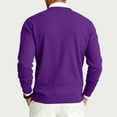 thumbnail image 4 of GrmtClth Crewneck Sweaters for Men Big & Tall Knit Sweaters Casual Basic Soft Comfy Long Sleeve Pullover Tops Purple L, 4 of 7