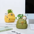 thumbnail image 6 of Cartoon Small Animals Backpack Fleshy Flower Pot, Household Desktop Storage Pen Holder Balcony Decoration Potted Plants(Hedgehog), 6 of 6