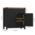 thumbnail image 2 of Homfa Farmhouse Buffet Sideboard with Drawer, Coffee Bar with Adjustable Shelf for Kitchen Dining Room Entryway, Black, 2 of 7
