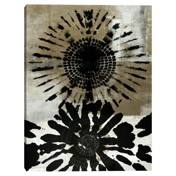 Masterpiece Art Gallery Tribal Flower Neutral Abstract Canvas Art Print, 30" x 40", by Nikki Chu
