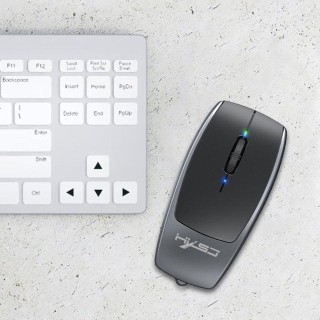 Ratón Inalámbrico Compacto Y Ergonómico Para Ordenador Portátil, Ideal Para Viajes Y Oficina, Color Gris.
