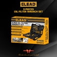thumbnail image 2 of Juego de llaves para filtro de aceite ELEAD con banda de acero inoxidable de 9 piezas, 2 of 8
