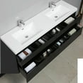 thumbnail image 2 of Resenkos Wall Cabinet, Wall Mount Cabinet,72" Wall-Mounted Bathroom Storage Vanity Cabinet with Sink,2 Resin Top Basin and 4 Soft Close Drawers, Glossy Black, 2 of 14