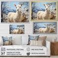 thumbnail image 4 of Designart "Alpaca Blue horizon II" Animals Floater Framed Canvas Wall Art, 4 of 7