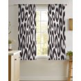 thumbnail image 4 of Leopard Printed Sheer Curtains 45 Inch Length 2 Panels Set for Living Room/Bedroom, Farmhouse Vintage Animals Black Grey Kitchen Curtains Grommet Semi-Sheer Curtains Window Treatments 42"x45"x2, 4 of 7