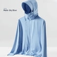 thumbnail image 3 of Chaqueta de pesca ligera y transpirable con protección solar de seda helada para hombre y mujer, con protección UV UPF50, 3 of 5