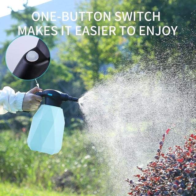 2L Electric Plant Mister Spray Bottle, Pulverizador de regadera de mano para interiores con Azul Cola pulverizador eléctrico