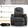 thumbnail image 3 of Furmax Electric Power Lift Leathaire Recliner Chair with Massage for Bedroom, Black, 3 of 9