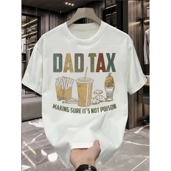 Men’s Breathable Cotton Short Sleeve Crew Neck Graphic T-Shirt for Daily Casual Wear