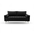 thumbnail image 3 of Enor Furniture Gresham 70" Upholstered Modern Velvet Sofa in Black, 3 of 5