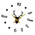 thumbnail image 1 of 3D DIY Reloj de pared Superficie del espejo Sin marco Sin Grande Creativo, 1 of 9