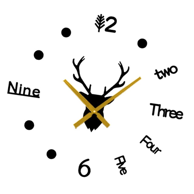 3D DIY Reloj de pared Superficie del espejo Sin marco Sin Grande Creativo
