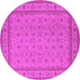 thumbnail image 1 of Ahgly Company Indoor Round Oriental Pink Traditional Area Rugs, 6' Round, 1 of 4