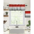 thumbnail image 2 of Windows Valances Curtain Red and Grey Ombre Kitchen Valances Rod Pocket Gradient Gradual Color Modern Window Treatment Short Topper Curtains for Kitchen Bathroom Living Room 1 Panel,54 x 18 inch, 2 of 6