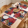 thumbnail image 5 of Independence Day Placemats Set of 2, Vintage USA Flag Red Flower Non-Slip Place Mats Washable Table Mats for Kitchen Dining Table Decorations Indoor/Outdoor, 5 of 9