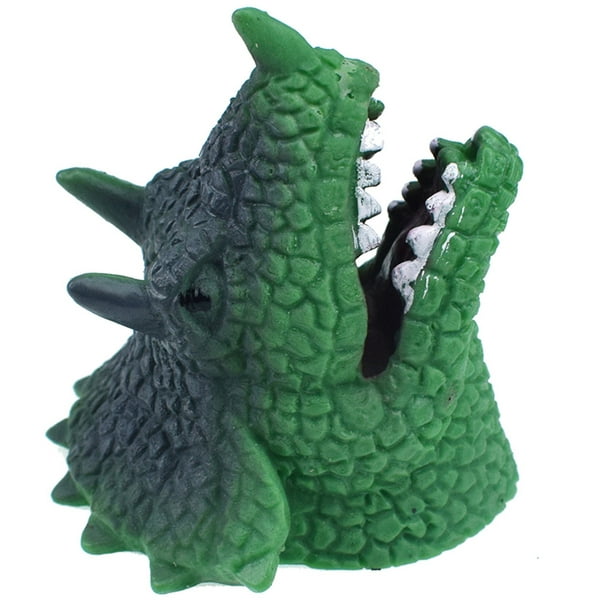 XZNGL enfants jouets marionnettes à doigt Triceratops marionnettes à main  jeu de rôle tête réaliste dinosaure doigt gant jouets 