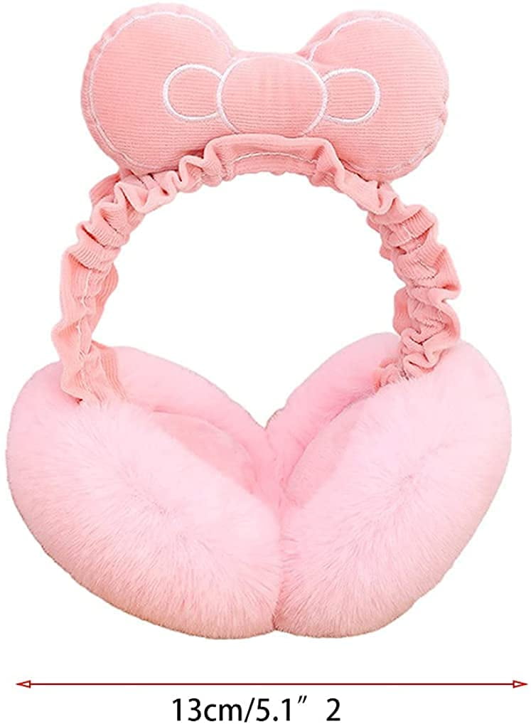 Super cute pink/gray earwarmer