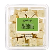 Marketside Cubed Dill Havarti Cheese, 6oz, Plastic Cup (Cubed, Refrigerated)