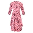 thumbnail image 4 of RYDCOT Women Elegent A-line Vintage Printing Party Vestidos Dress Pink M, 4 of 8