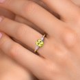 thumbnail image 4 of Gem Stone King 10K Two Tone Gold Canary Mystic Topaz and Lab Grown Diamond Engagement Ring for Women | 1.86 Cttw | Oval 8X6MM | Gemstone November Birthstone | Size 8, 4 of 6
