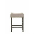 thumbnail image 2 of ACME Martha II Counter Height Stool (Set-2) in Tan Linen & Weathered Gray, 2 of 3
