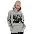 thumbnail image 4 of Blame It On My Roots Country Music Unisex Plus Fleece Graphic Hoodie Brisco Brands 4X, 4 of 5