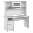 thumbnail image 1 of Bush Furniture Cabot 60W Computer Desk with Hutch, White, 1 of 7