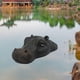 thumbnail image 2 of Flotador creativo de cabeza de hipopótamo, flotador de piscina de cabeza de hipopótamo falsa realista boca cerrada, 2 of 8
