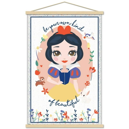 Disney Princess - Snow White Beautiful Wall Poster with Wooden Magnetic Frame, 22.375" x 34"