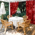 thumbnail image 4 of Outdoor Curtains for Patio Waterproof, Red Geometric Outdoor Privacy Panels Grommet, Vintage Minimalism Abstract Aesthetic Blackout Outside Curtains for Porch/Cabana/Pergola/Gazebo 54"x108", 1 Panel, 4 of 8