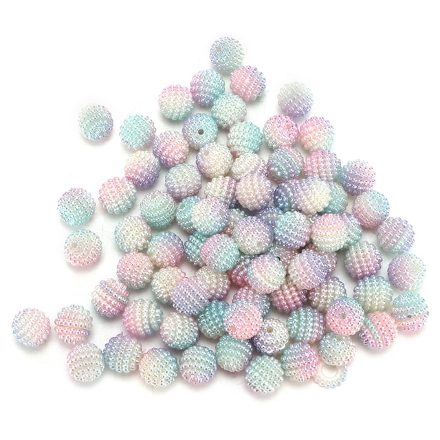 Pearlized Gradient Bayberry Shaped Bubble Beads Adorable Jewelry Making Accessories