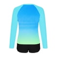 thumbnail image 4 of Women Two Piece Rash Guard Long Sleeve Swimsuits UV UPF 50+ Swim Shirt Bathing Suit with Boyshort Bottom Built in Bra Quick Dry Breathable Swimwear 2026 Summer Beach Vacation Outfits, 4 of 7