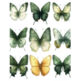 thumbnail image 1 of Qisvanset Framed Canvas Wall Art 12x16 Inch Sage Green Watercolor Butterfly Nursery Print Art, 1 of 5