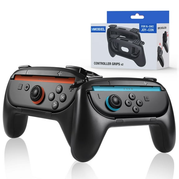 MMOBIEL Controller Grips for Nintendo Switch 2 Joy-Con 2-Pack Grip Kit Set Black