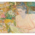 thumbnail image 3 of Jan Toorop 13x12 Black Modern Framed Museum Art Print Titled - Portrait of Mrs Marie Jeannette De Lange (1900), 3 of 5