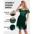 thumbnail image 3 of Vestido de lentejuelas Wedtrend WTS6002 para Mujer Verde Oscuro, 3 of 7
