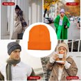 thumbnail image 4 of Qarigey Gorros Gorros Lana de punto Uisex Sombrero Moda Protección Brimless Disfraces Accesorios Regalos Invierno Esquí azul marino Sombreros naranja brillante Qarigey AP010843-23B, 4 of 6