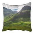 thumbnail image 1 of ABPHQTO Green Mountain Summer in the Scotland Highlands Blue Landscape Hill Valley Glencoe Rock Grass Fog Funda de almohada 45x45 cm, 1 of 1