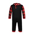thumbnail image 5 of Liacowi Matching Family Pajamas Sets Christmas PJ's with Merry Christams Letter and Plaid Printed Long Sleeve Tee and Pants Loungewear, 5 of 8