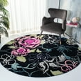 thumbnail image 2 of SAFAVIEH Wyndham Mira Floral Rose Wool Runner Rug, Black/Multi, 2'3" x 9', 2 of 10