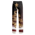 thumbnail image 5 of Fabrcox Christmas Pajama Pants Women Soft Christmas Tree Print Sleep Pants for Women Funny Merry Xmas Fall Winter Comfy Wide Leg Woman Lounge Pants, 5 of 5