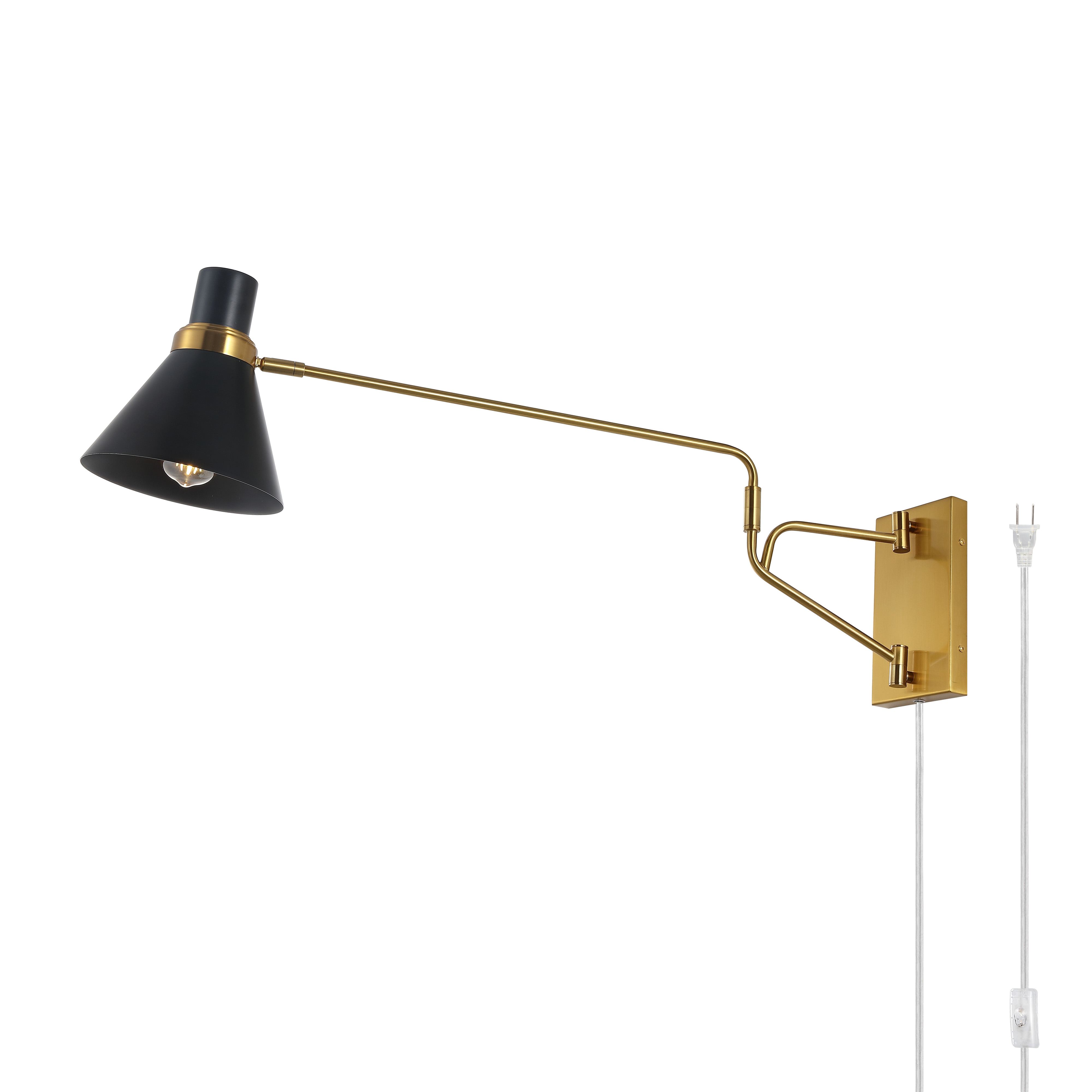 Safavieh Cleome Contemporary LED Brass/Black Wall Sconce