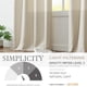 thumbnail image 5 of Cortinas Jinchan de lino beige texturizado, 243 cm de largo, 2 paneles, 5 of 6