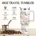 thumbnail image 2 of Flamingo Tumbler with Handle Gifts for Women 40oz Stainless Steel Cup Water Bottle Insulated Travel Coffee Mug with Lid and Straw, 2 of 6