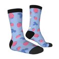 thumbnail image 4 of Yiaed Strawberry And Flowers Print Great elasticity Crew Socks Sports socks for Men and Women, 4 of 5