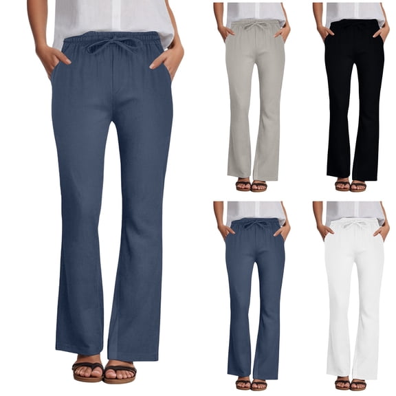 COMVALUE Flare Leg Jeans for Women Middle Waist Denim Pants Casual Basic Pants (Black, 3XL)