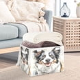 thumbnail image 5 of Storage Box With Lid 16.5x12.6x11.8In Foldable Stacked Household Storage Box Cute Watercolor Dog, 5 of 7