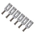 thumbnail image 2 of Puente de guitarra Yuxing 6 Piezas de metal en forma de U con bola de rodillo y cuerdas de trémolo plateadas, 2 of 5
