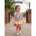 thumbnail image 4 of BemeyourBBs Toddler Baby Back to School Outfit First Day of School Kindergarten Outfit Baby Girls Summer Clothes Puff Short Sleeve Apple Pencil Embroidery Striped T Shirt Tops and Skirt Set, 4 of 9
